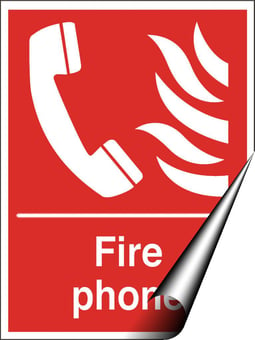 Picture of Fire Phone Sign LARGE - 300 X 400Hmm - Self Adhesive Vinyl - [AS-FI12-SAV]