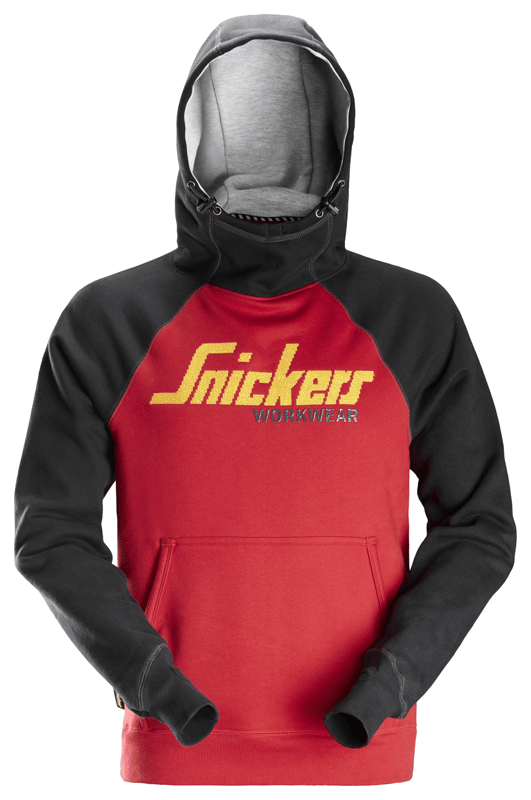 picture of Snickers - AllroundWork Workwear Logo Premium Hoodie - Chili Red/Black - [SW-2889-1604]