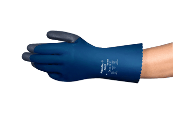 Picture of Ansell AlphaTec 04-004 Blue PVC Nitrile Coated Gloves - Pair - AN-04-004