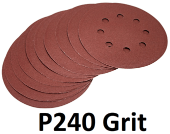 picture of Amtech 10pc Circular Sanding Disc Sheet Set - P240 Grit 125mm - [DK-V4095]