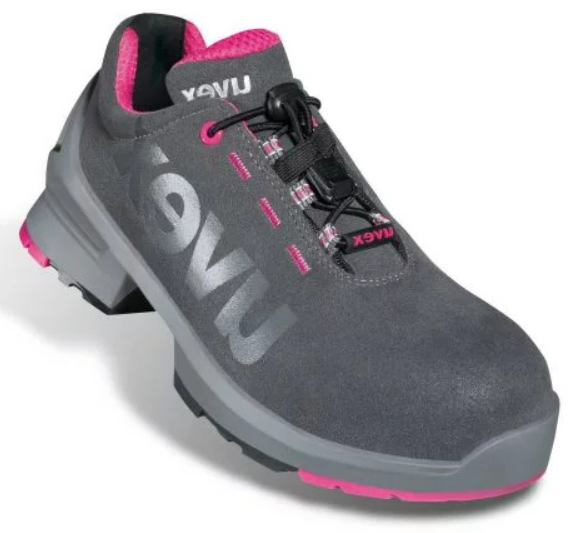 Uvex 1 Ladies Safety Trainer Shoes Grey/Pink S2 SRC - TU-85628