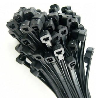 Picture of ProSolve Black Cable Ties - 370 x 7.6mm - Pack of 100 - [PV-PVCT370]