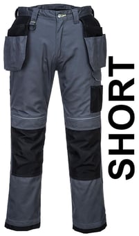picture of Portwest - PW3 Holster Work Trousers - Zoom Grey/Black - Short Leg - PW-T602ZBS