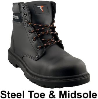 picture of Tuffking Regal 9550 S3 Safety Boots - Steel Toe Cap & Midsole - Black - [GN-9550]