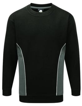 Picture of Silverstone Polycotton Sweatshirt - 320gm - Black/Graphite - ON-1290-15-BG