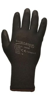 Picture of Supreme TTF 100B PU Coated Dexterity Black Gloves - Box Deal 120 Pairs - IH-HT100B