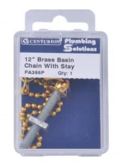 Picture of 12" Brass Basin Chain With Stay - 5 Packs -  CTRN-CI-PA355P