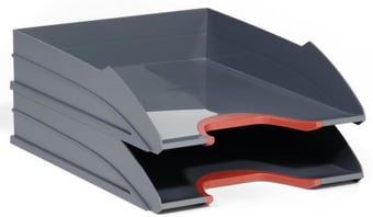 picture of Durable - VARICOLOR Tray Set Duo - Red - Set of 2 Trays - [DL-770203]