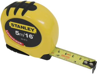 picture of Stanley Tools - LeverLock Tape 5m/16ft (Width 19mm) - [TB-STA530815]