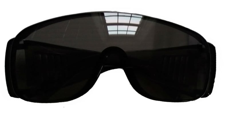 Yotek Black Safety Spectacle Glasses - Conforms to EN 166.1.F - [YO-319GR] - (DISC-R)
