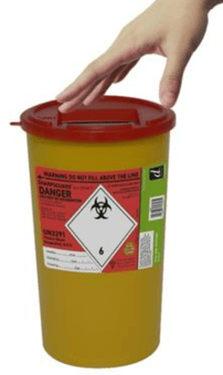picture of SHARPSGUARD Eco Dental 5 Litre Sharps Bin - [DH-SC471YS] - (DISC-W)
