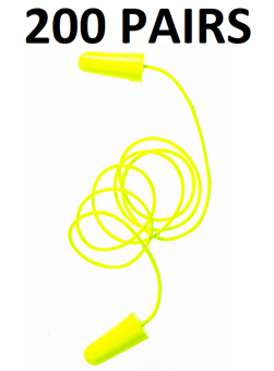 picture of NoiseBETA Foam Corded Earplugs Dispenser Box SNR 34dB - 200 Pairs - [BTF-HP6001]