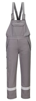 Picture of Portwest FR418 - Bizflame Work Chemical Resistant FR Bib & Brace - Grey - PW-FR418GRR