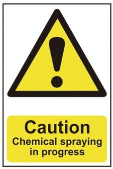 picture of Caution Chemical Spraying in Progress - Rigid Plastic - IH-CHEMICAL-S