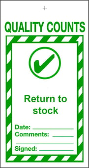 Picture of Tye Tags - Return to Stock - 80 X 150Hmm (Pack of Ten) - Flexible Plastic - [AS-QU28-PVC]