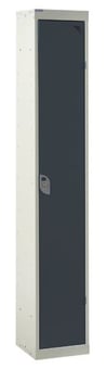 picture of QMP Standard Locker - 1 Compartment - Dark Grey Doors - 1800H x 300W x 450D mm - [QM-LS1830451KXX]