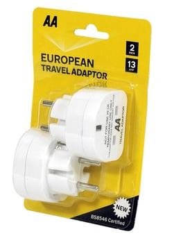 picture of AA European Plug Adaptor - Twin Pack - [SAX-AA6585]