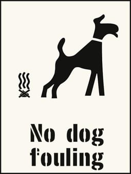 picture of No dog fouling Stencil – 600 x 800mm - SCXO-CI-9581G