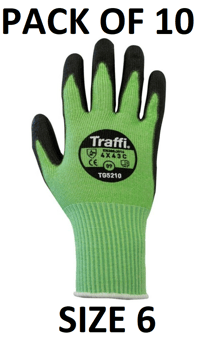 picture of TraffiGlove Metric Safe to Go Breathable Gloves - Size 6 - Pack of 10 - TS-TG5210-6X10 - (AMZPK2)