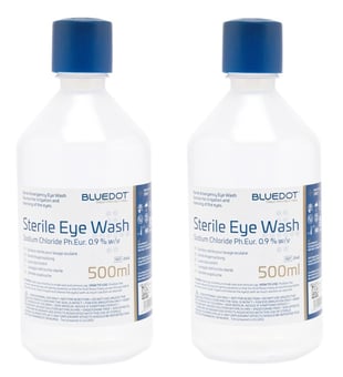 Picture of Sterile Eye Wash Bottles - 0.9% Sterile - Pair 500ml - [CM-2143] - (MP)