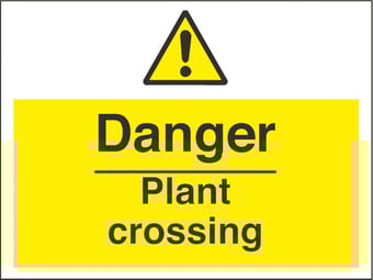 Picture of Danger Plant Crossing Sign - 600 x 450Hmm - Rigid Plastic [AS-WA229-RP]