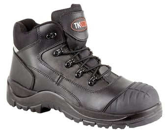 picture of Rebel - S1P SRA - Black Leather Boot with Scuff Cap Steel Toecap & Midsole - GN-2115