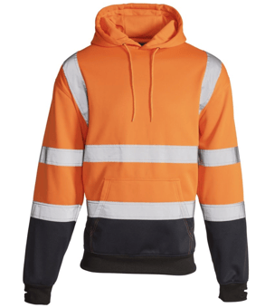 picture of Supertouch Hi Vis Orange 2 Tone Hooded Sweatshirt - ST-37181