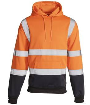 Picture of Supertouch Hi Vis Orange 2 Tone Hooded Sweatshirt - ST-37181