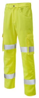 Picture of Yelland - Hi-Vis Yellow Poly/Cotton Cargo Trouser - Tall Leg - LE-CT03-Y-T