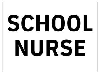 Picture of School Nurse Sign Sticker/Sav Non-See Through 600mm x 400mm - [IH-NURSIGN01] 