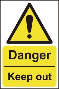 Picture of Spectrum Danger Keep Out - RPVC 200 x 300mm - SCXO-CI-11228