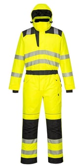 picture of Portwest - Yellow/Black PW3 Hi-Vis Winter Coverall - PW-PW352YBR