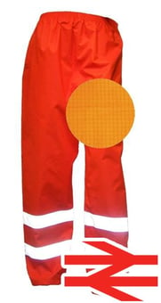 picture of Flame Retardant Anti Static Orange Hi Vis Over Trousers - BI-112