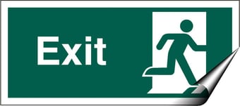 picture of Exit Sign Man on Right - 300 x 150Hmm - Self Adhesive Vinyl - [AS-SA51-SAV]