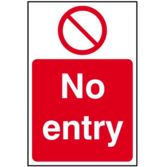 picture of Spectrum No Entry, No Man Symbol – SAV 200 x 300mm - SCXO-CI-13862