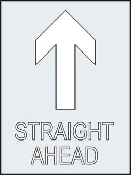 picture of Straight ahead (with arrow up) Stencil – 300 x 400mm - SCXO-CI-9582R