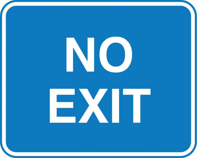 picture of Parking & Site Management - NO EXIT Sign - Class 1 Ref  BSEN 12899-1 2001 - 600 x 450Hmm - Reflective - 3mm Aluminium - [AS-TR26-ALU]