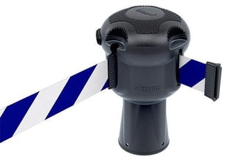 picture of Skipper Retractable Unit - Silver with Blue/White Tape - [SK-SKIPPER01-SBW]