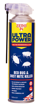 picture of Zero In Ultra Power Bed Bug Dust Mite Killer 500ml Aerosol - [BC-ZER567]