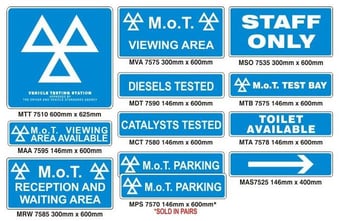 picture of MOT Signs - Comprehensive - 12 Sign Pack - [PSO-MSP7500]