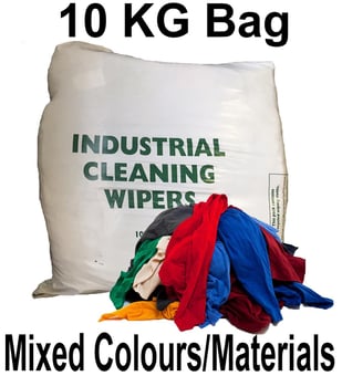 picture of Value General Purpose A1 Coloured Rags - Mixed Colours and Material - [MW-A110KGBAG] - (HP)