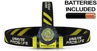 picture of UniLite Hi-Vis Yellow Micro-LED Headlight with AA Battery - 135 Lumens - [UL-PS-H2] - (DISC-W)