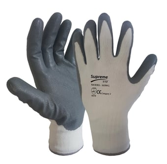 picture of Supreme TTF White Nylon or Polyester Knitted Liner Safety Gloves - HT-103WG - (LP)