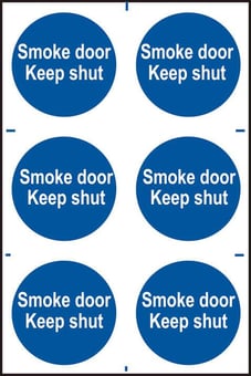 picture of Spectrum Smoke door Keep shut – PVC 200 x 300mm  - SCXO-CI-0155