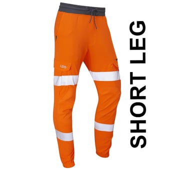 picture of Hawkridge Class 1 EcoViz Jog Trousers - Orange - Short Leg - LE-JT01-O-S