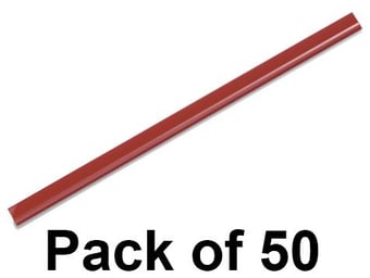 picture of Durable - Spine Binding Bars A4 - Red - 6mm - Pack of 50 - [DL-293103]