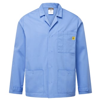 picture of Portwest AS18 - Anti-Static ESD Lab Jacket - Hamilton Blue - PW-AS18HBR