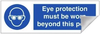 Picture of Eye Protection Sign LARGE - 600 x 200Hmm - Self Adhesive Vinyl - [AS-MA78-SAV]  