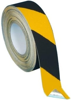 Picture of Self Adhesive - 25mm x 18.3m - Black and Yellow Conformable Grip Anti-Slip Tape - [HE-H3406-(B/Y)-(25)]
