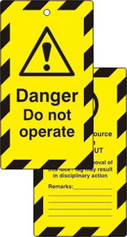 Picture of Spectrum Lockout tags - Danger Do not operate - (Double sided 10 pack) - SCXO-CI-LOK085